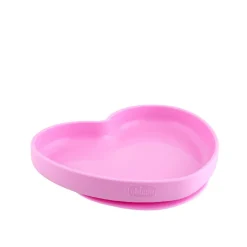 Chicco Take Eat Easy Silicone Heart Plate 9m+ Pink