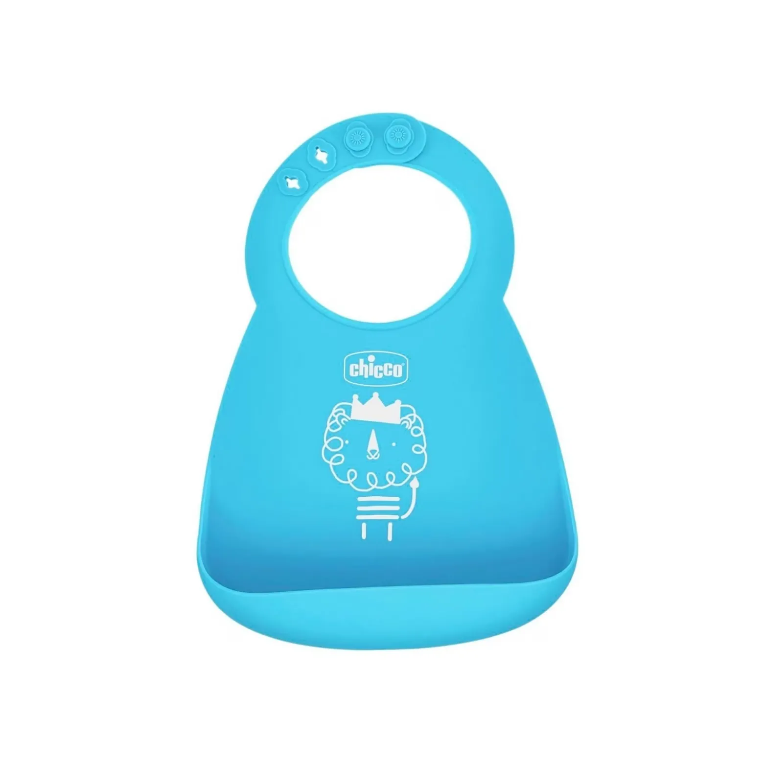 Chicco Take Eat Easy Silicone Roll Bib 6m+ Blue