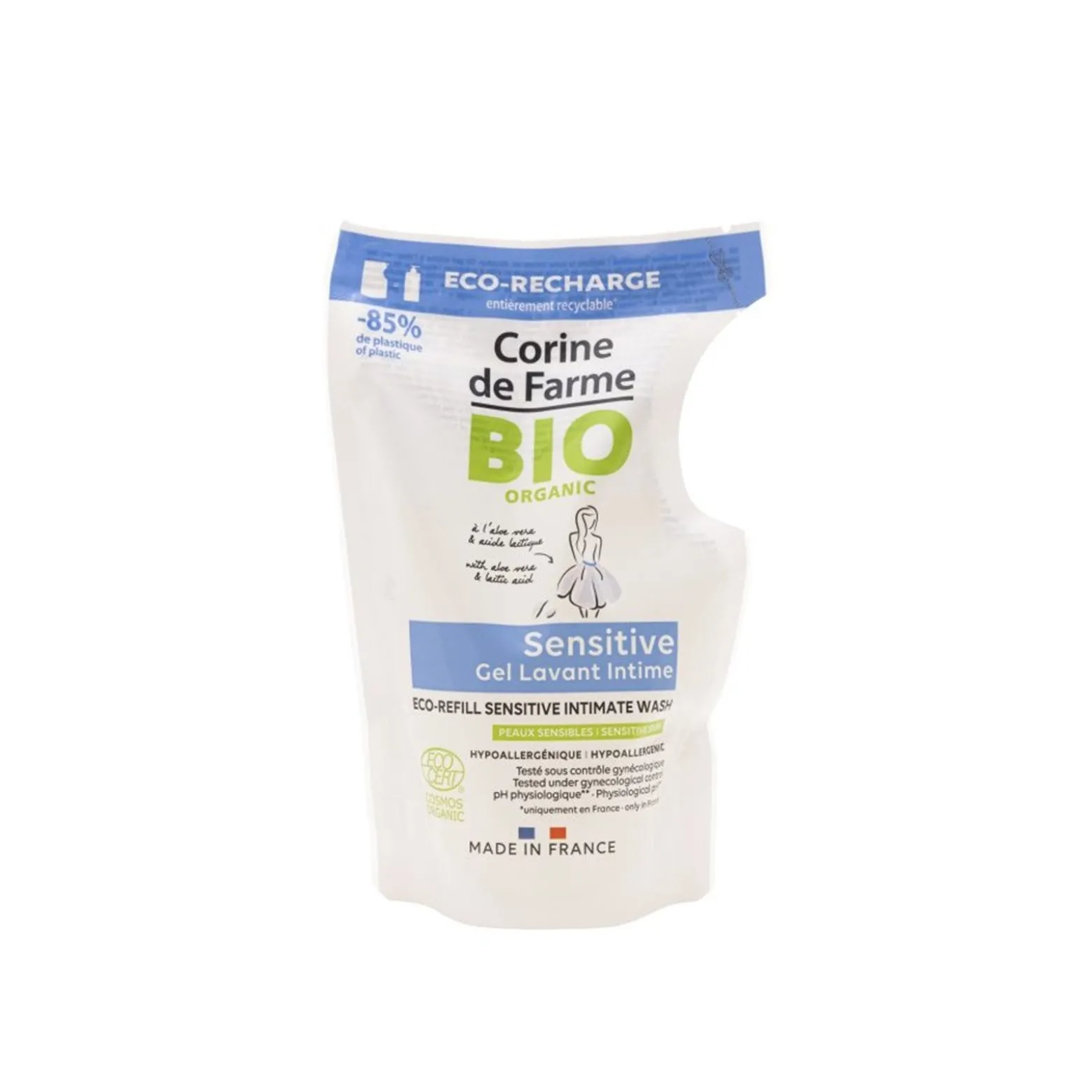 Corine de Farme Bio Sensitive Intimate Wash with Lactic Acid Eco-Refill 250ml (8.45floz)