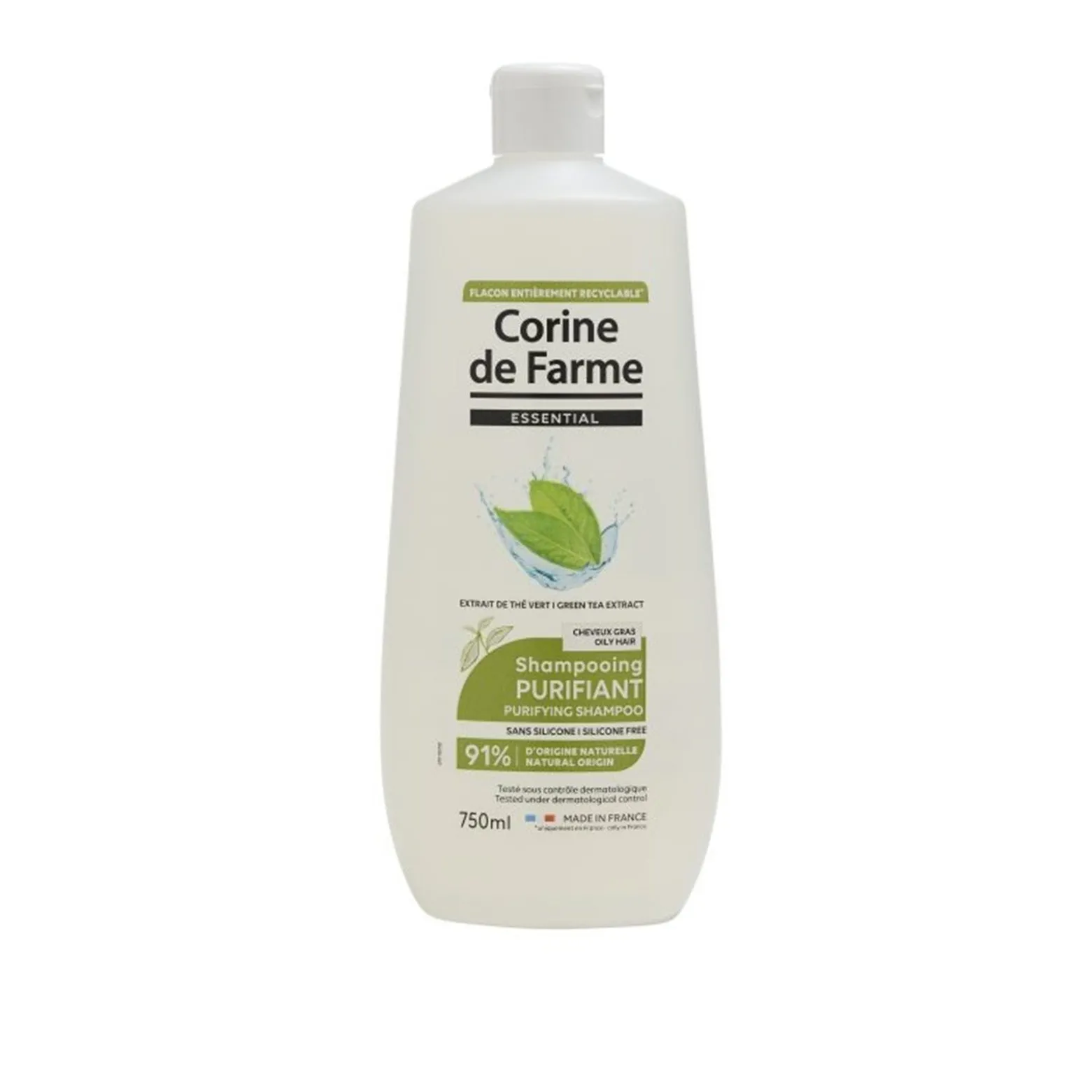 Corine de Farme Essential Green Tea Extract Purifying Shampoo 750ml (25.3floz)