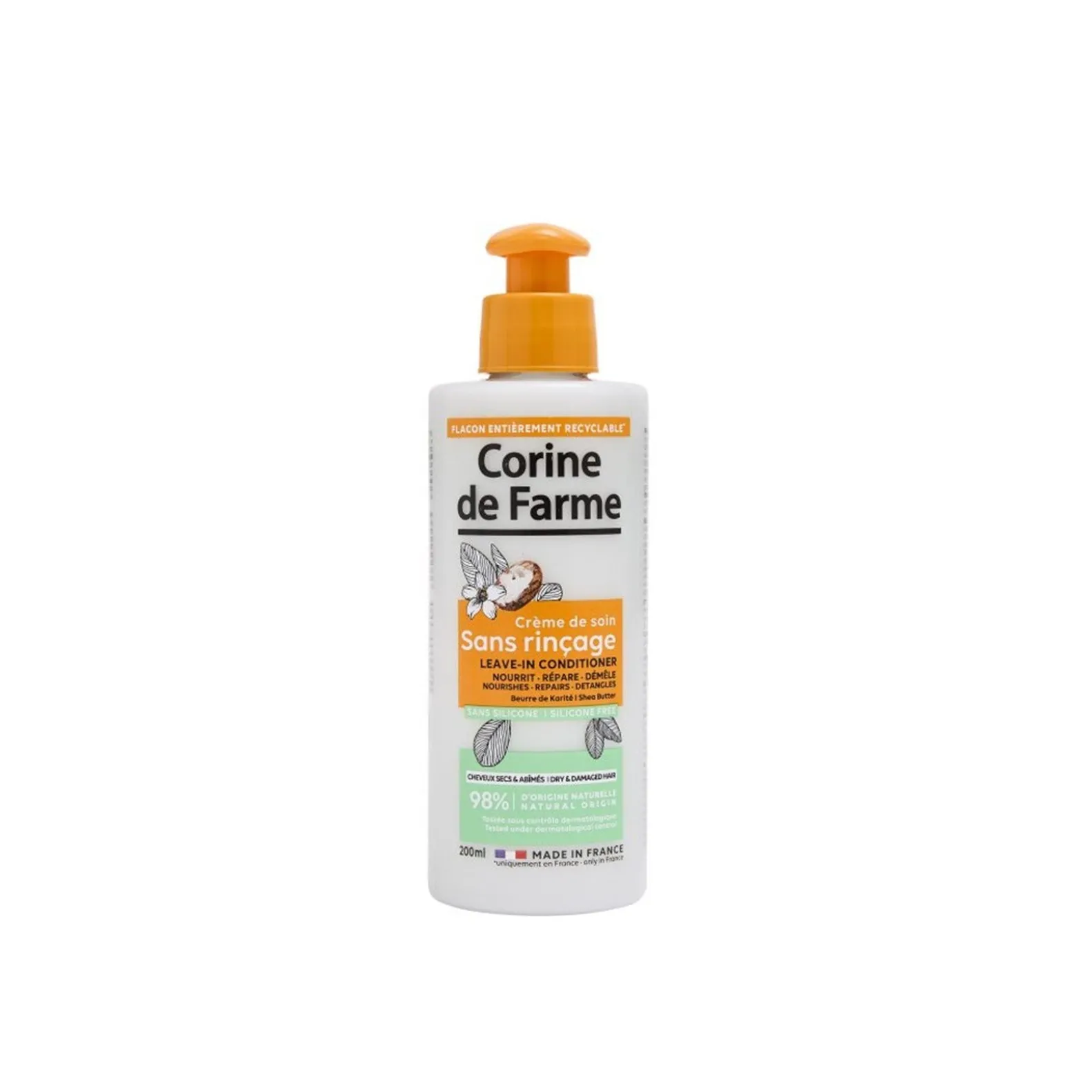 Corine de Farme Leave-In Conditioner with Shea Butter 200ml (6.76floz)
