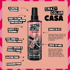 Crazy Color Pastel Spray Peachy Coral 250ml (8.45floz)