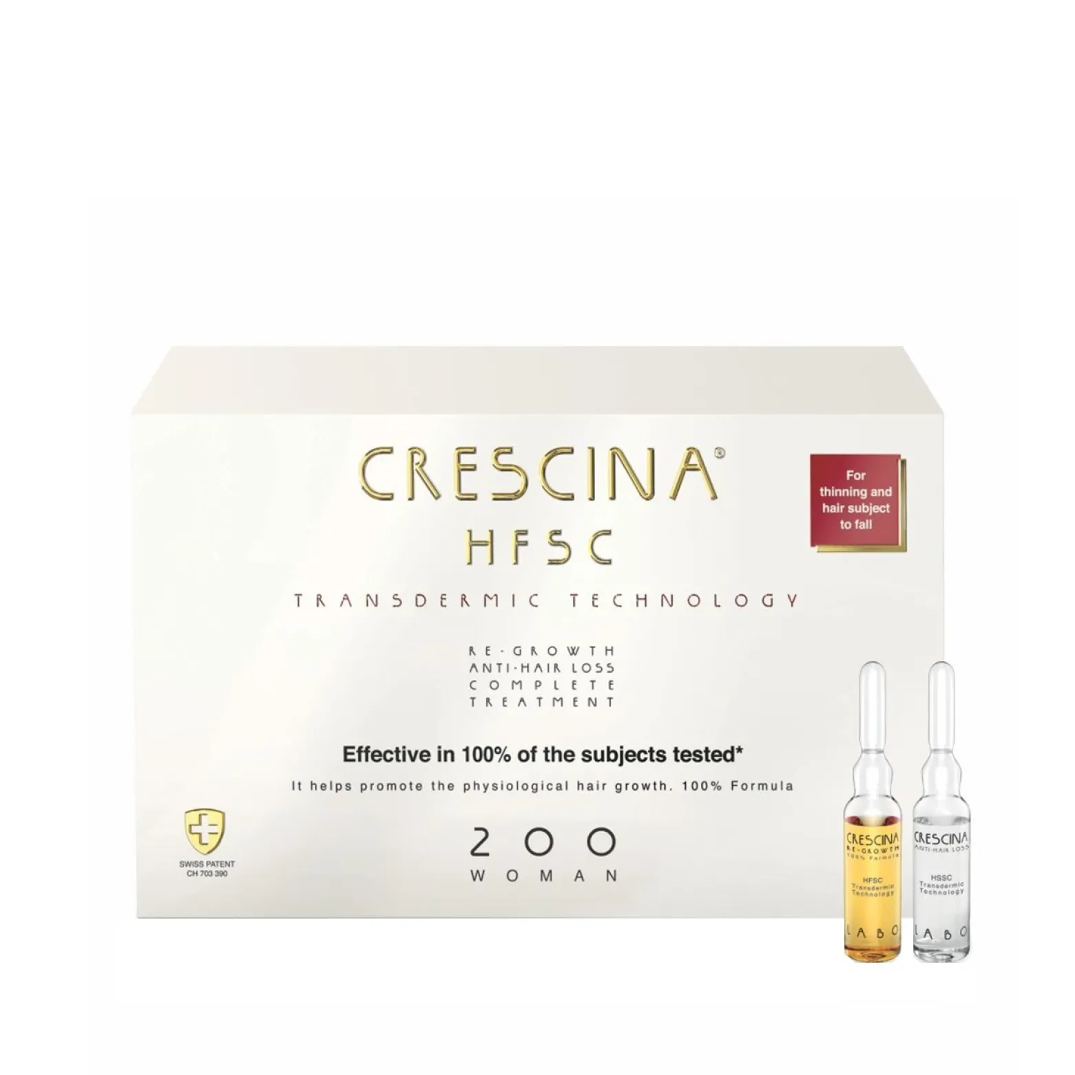 Crescina HFSC Transdermic Treatment 200 Woman Ampoules 3.5ml x10+10 (10+10x0.12floz)
