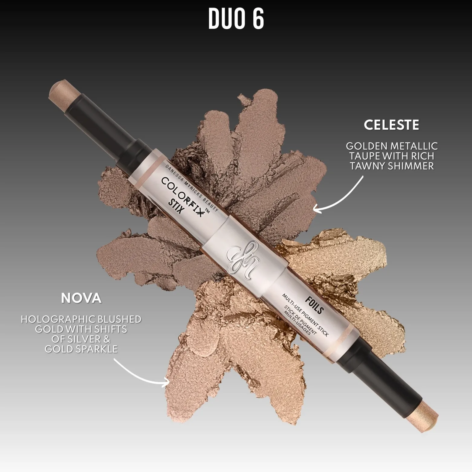 Danessa Myricks Beauty Colorfix Stix Multi-Use Pigment Stick Duo 6 Celeste/Nova (0.106oz x2)