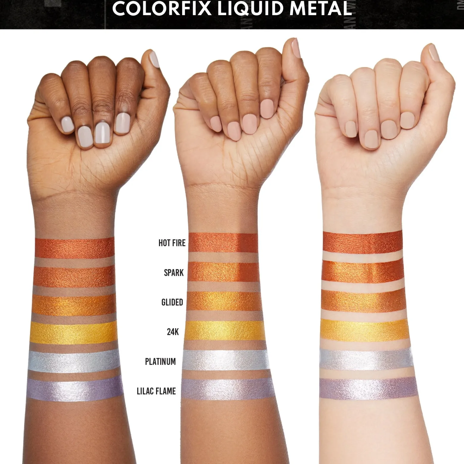Danessa Myricks Beauty Colorfix Liquid Metals Waterproof Metallic Liquid Pigment Gilded 10ml (0.34floz)