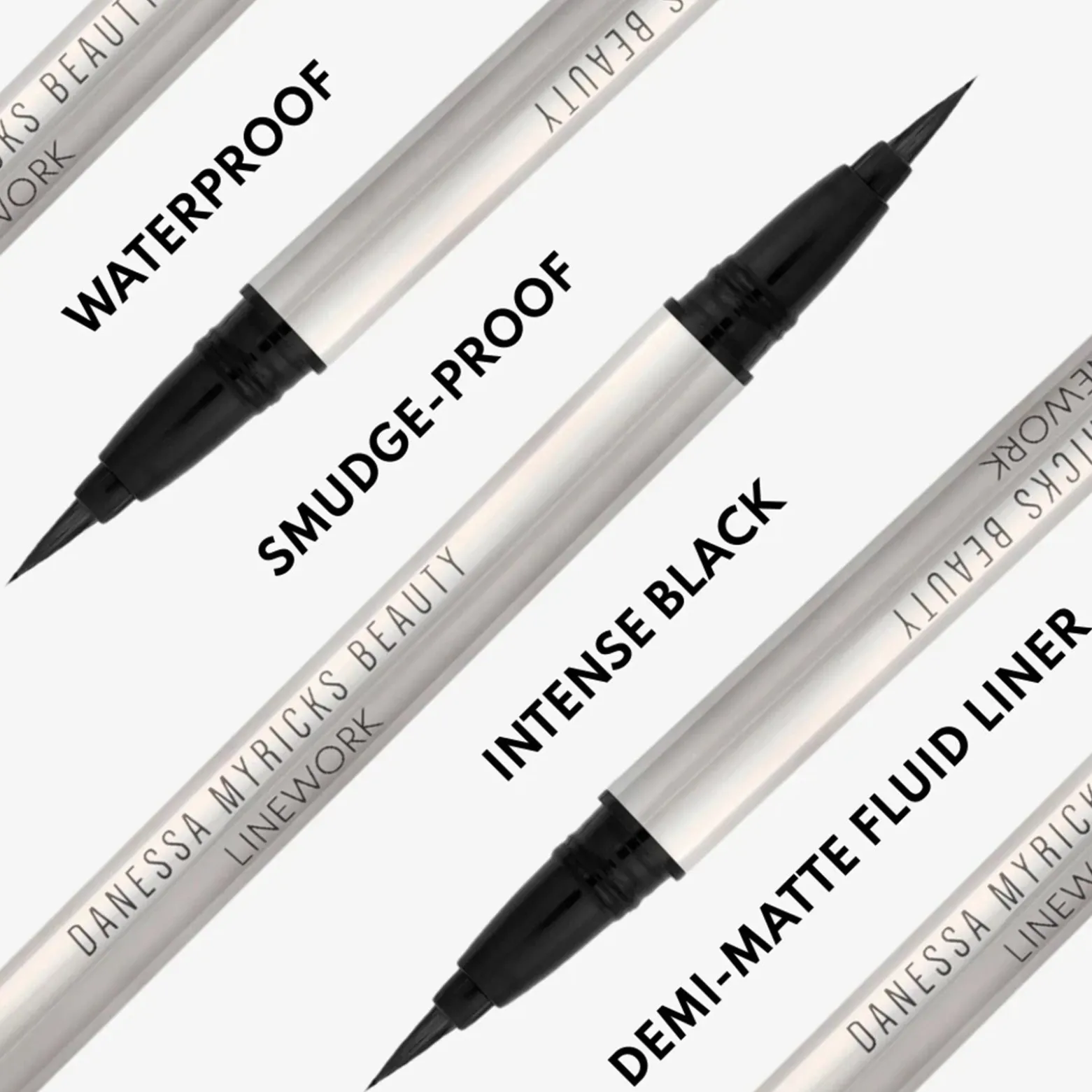 Danessa Myricks Beauty Linework Paintbrush Fluid Eyeliner Onyx 1ml (0.034floz)