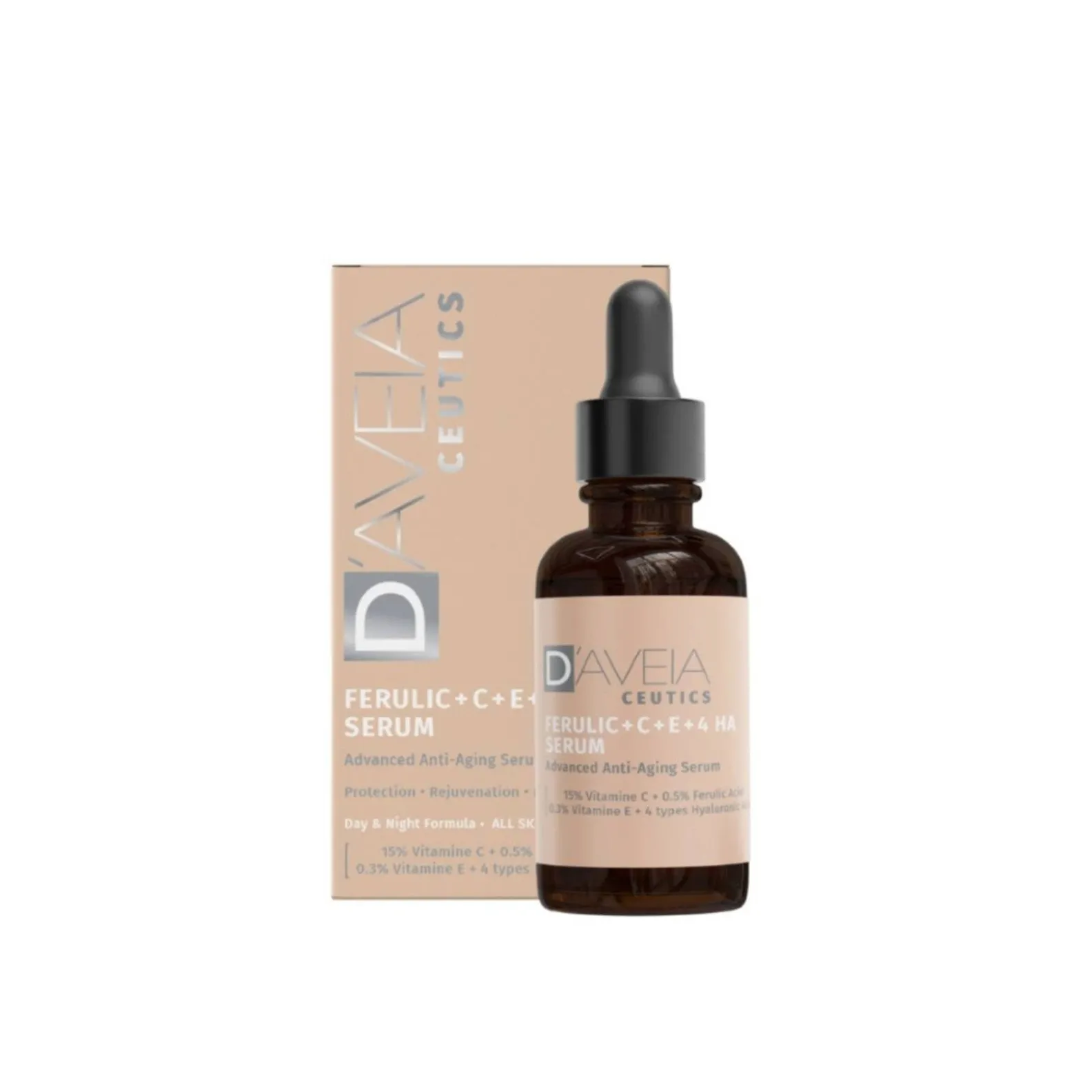 D'AVEIA Ceutics Ferulic + C + E + 4 HA Serum 25ml (0.84floz)