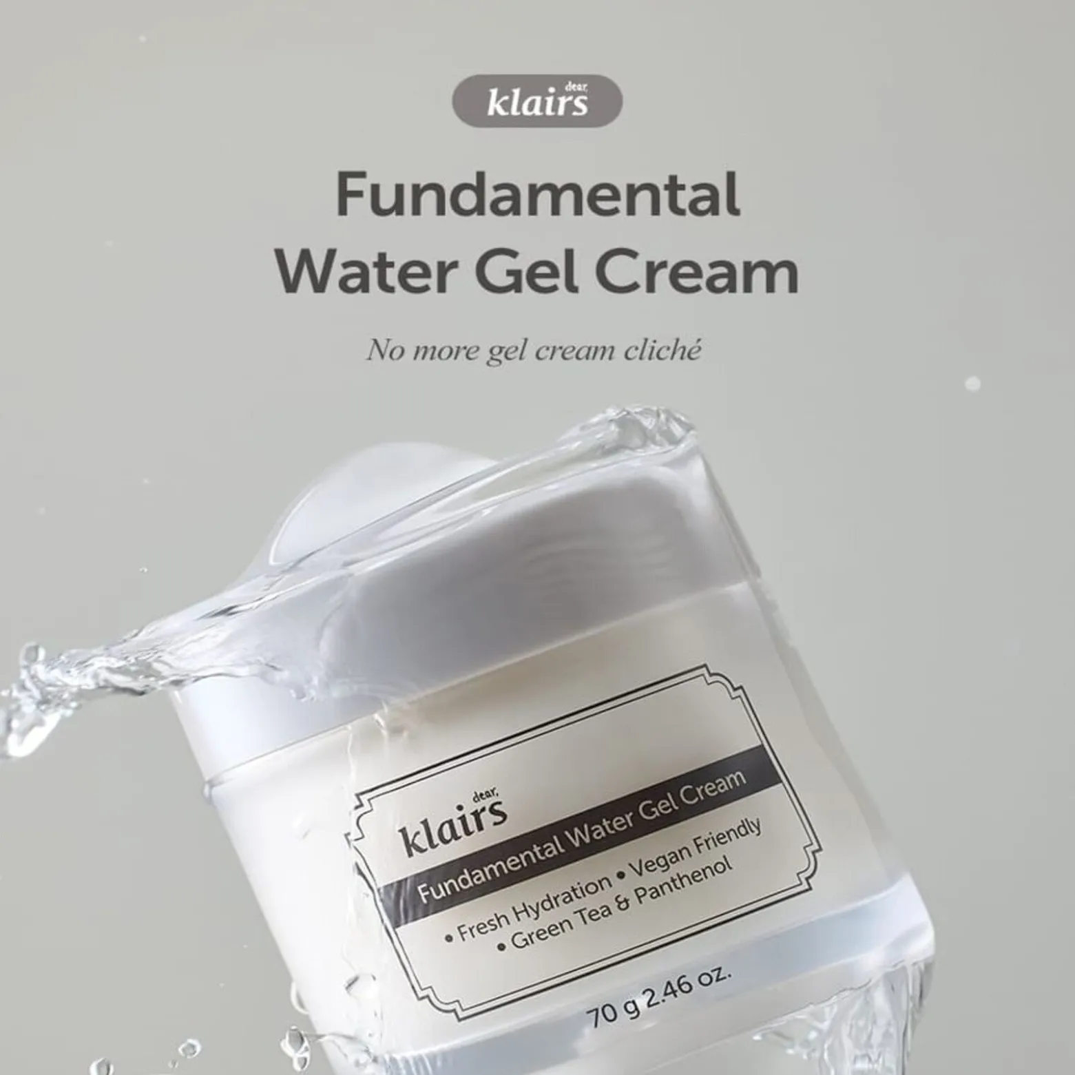 Dear, Klairs Fundamental Water Gel Cream 70g (2.46oz)