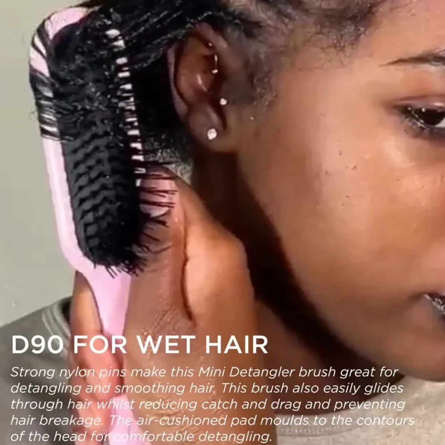 Denman Tangle Tamer Ultra Mini D90 Pastel Pink