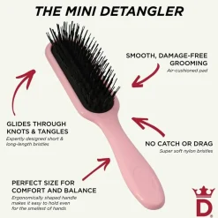 Denman Tangle Tamer Ultra Mini D90 Pastel Pink