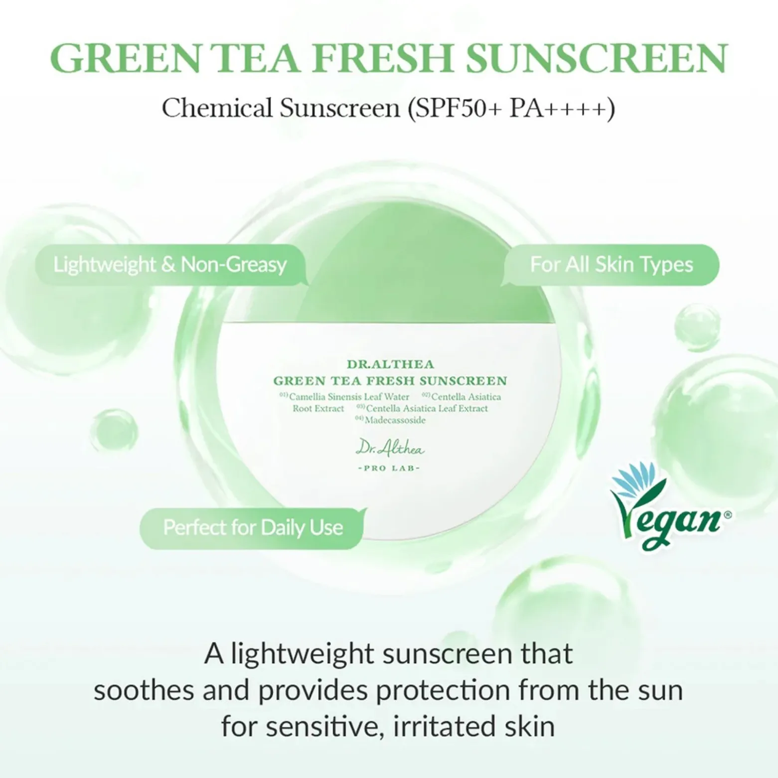 Dr. Althea Green Tea Fresh Sunscreen SPF50+ 45ml (1.52floz)