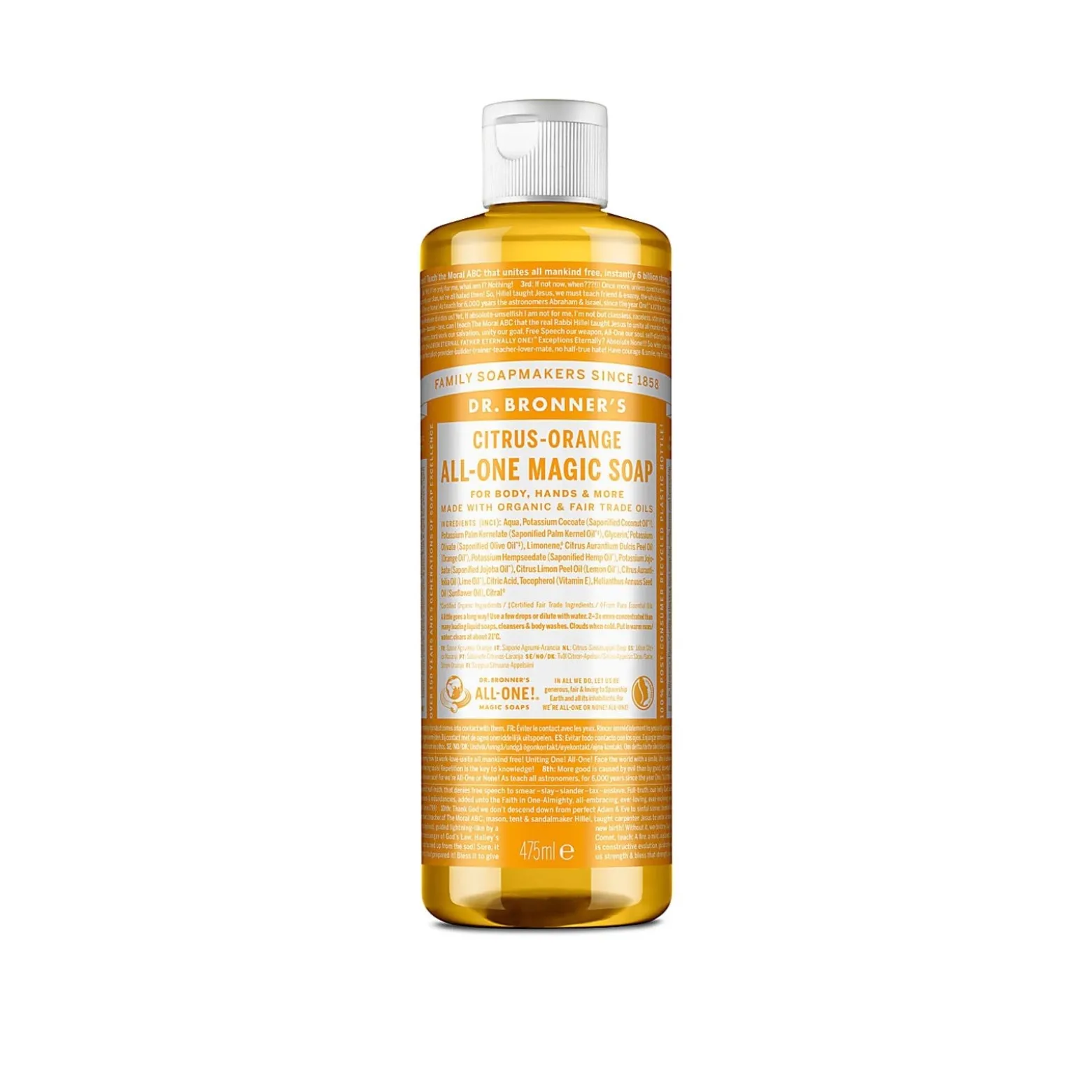 Dr. Bronner's All-One Magic Soap Citrus-Orange 475ml (16.06floz)