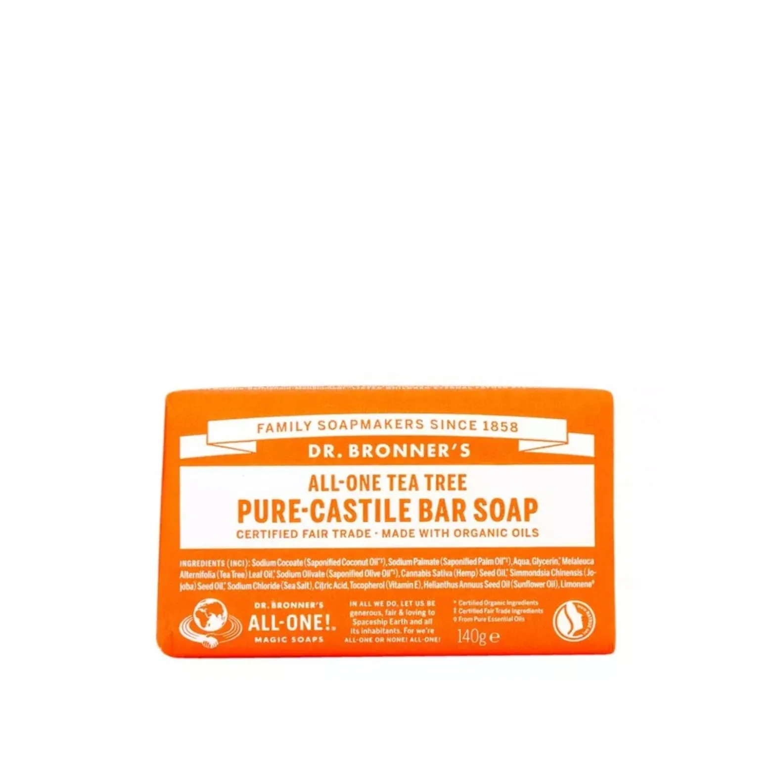 Dr. Bronner's All-One Pure-Castile Bar Soap Tea Tree 140g (4.93oz)