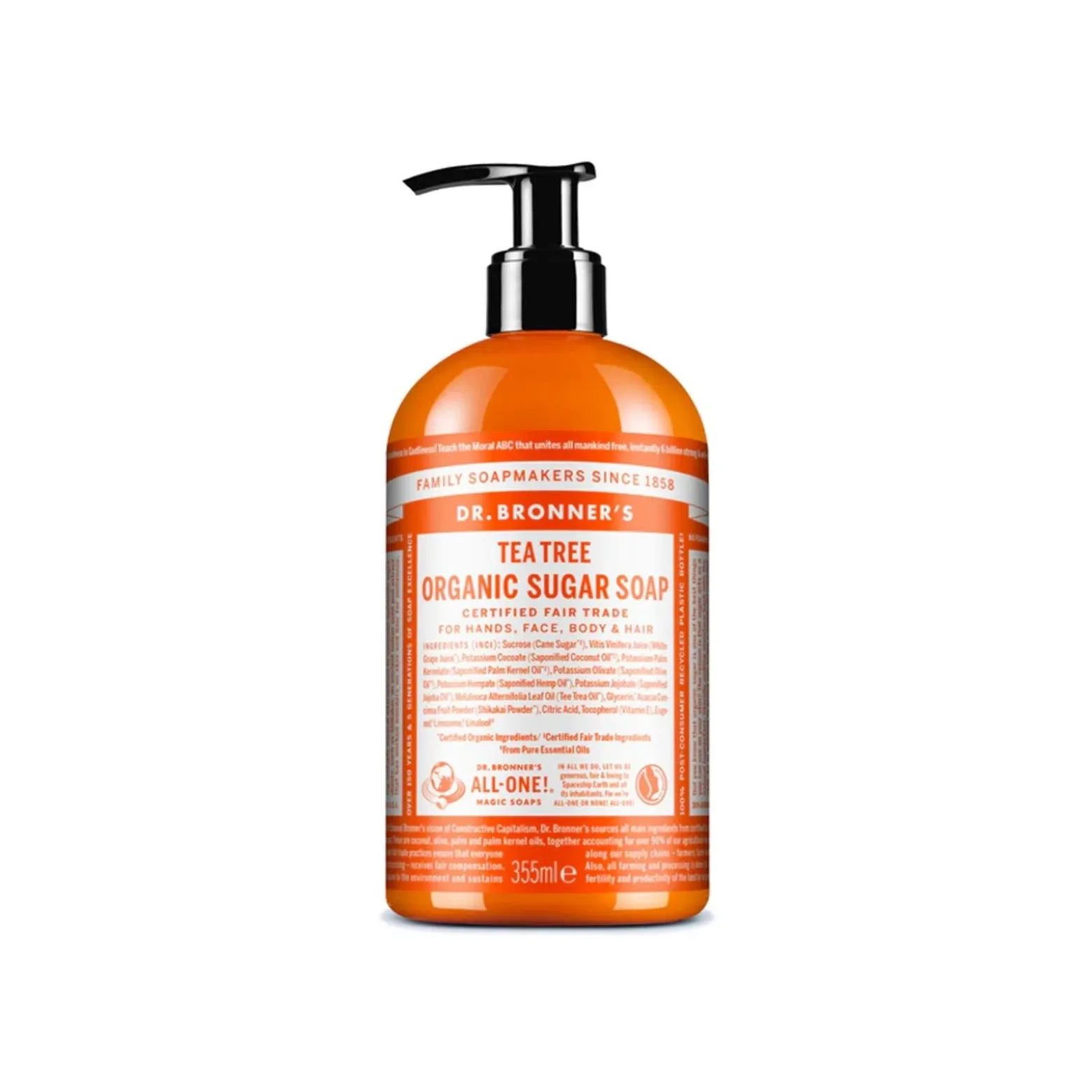Dr. Bronner's Organic Sugar Soap Tea Tree 355ml (12floz)