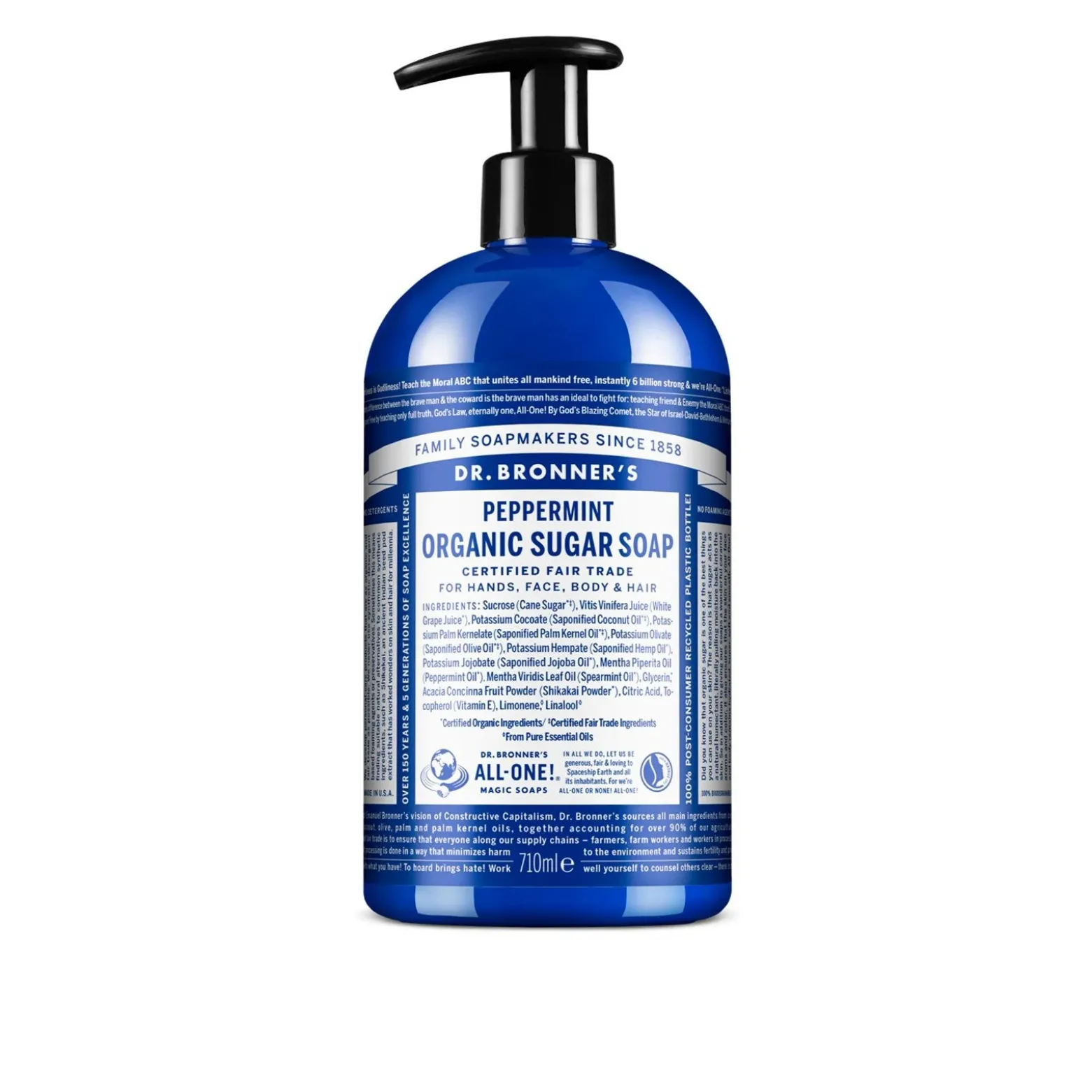 Dr. Bronner's Organic Sugar Soap Peppermint 710ml (24.0floz)