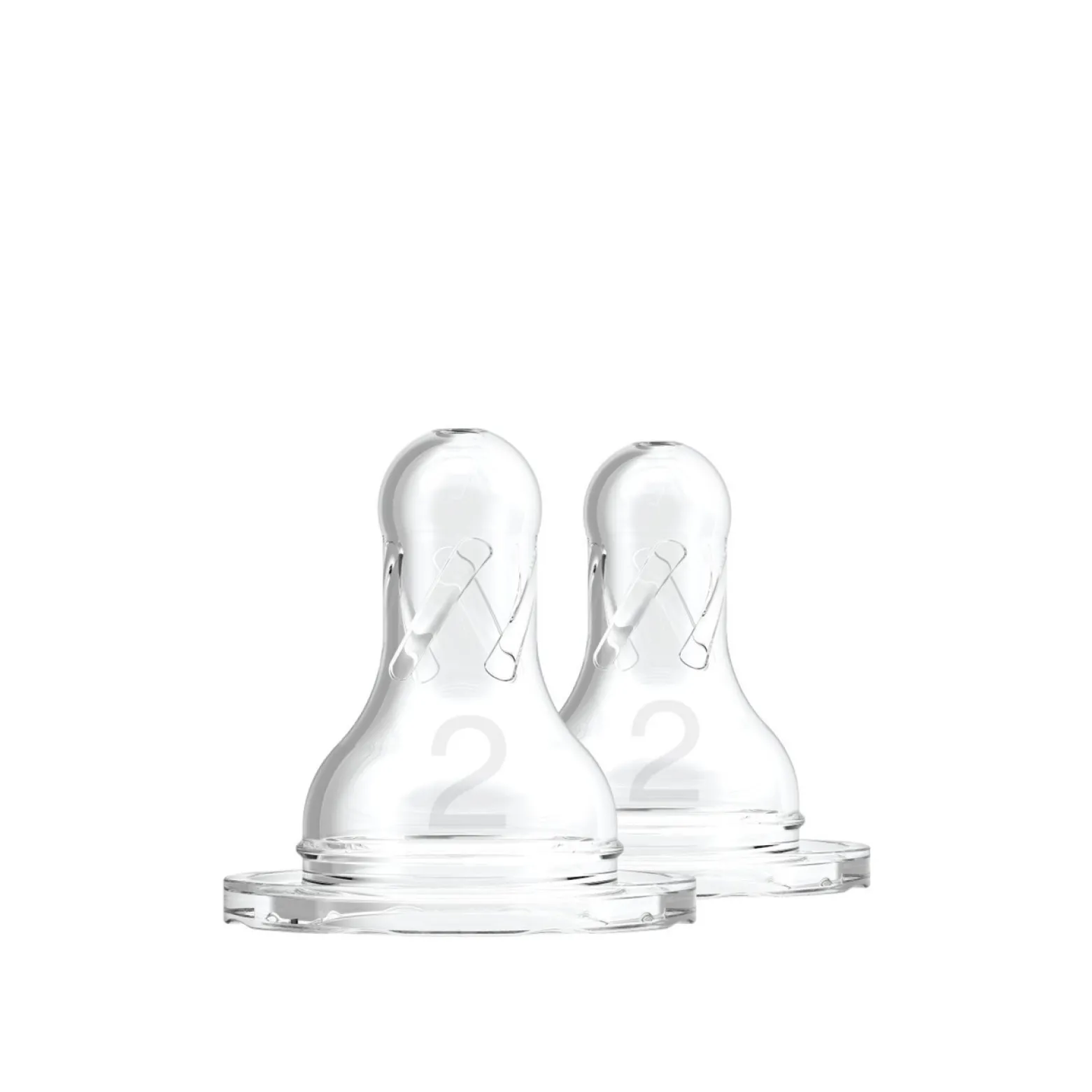 Dr. Brown's Medium Flow Narrow Baby Bottle Silicone Nipple 3m+ x2