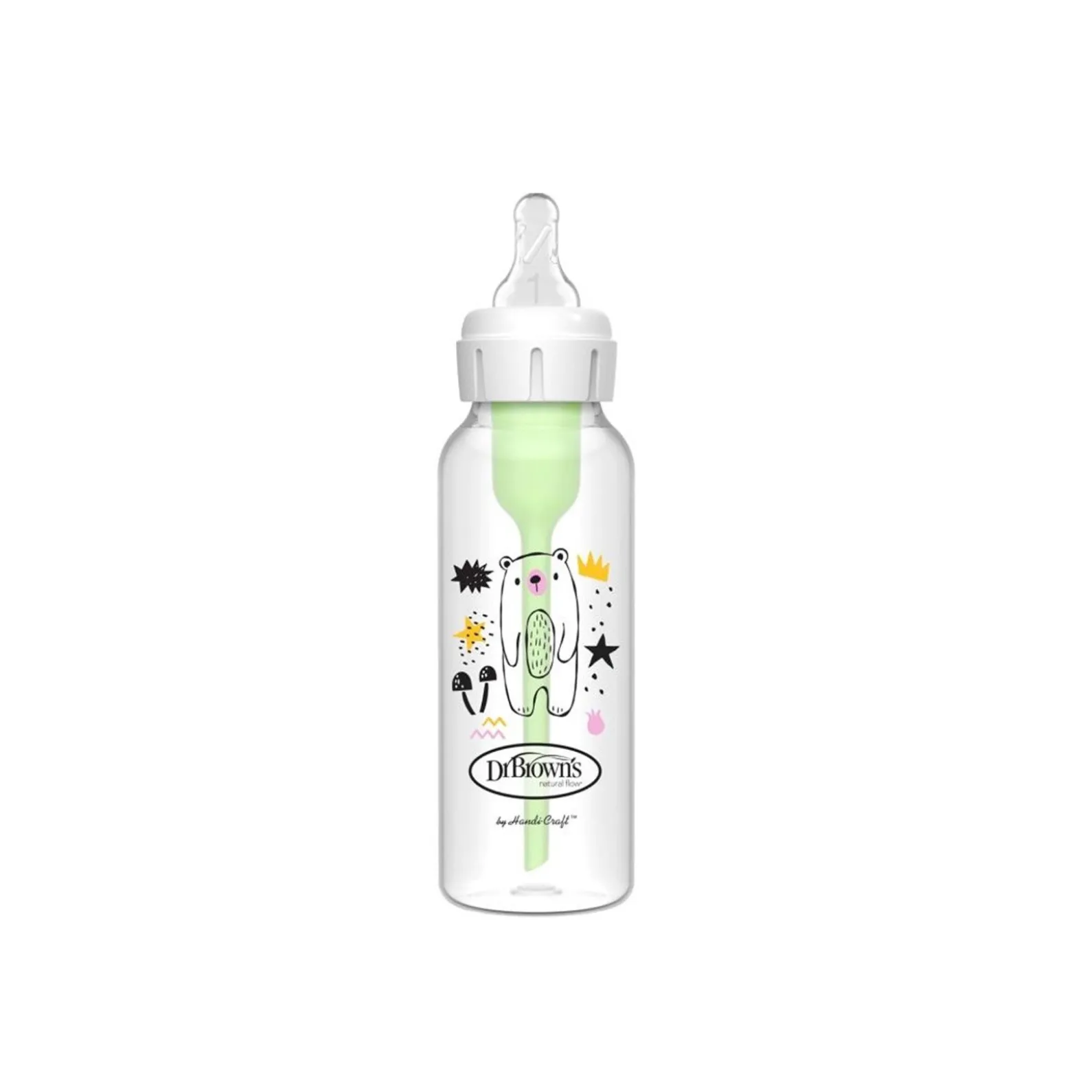 Dr. Brown’s Options+ Anti-Colic Narrow BPA-Free Plastic Bottle 0m+ Bear 250ml (8.45floz)