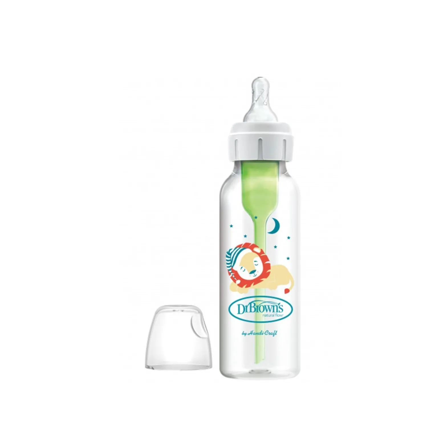 Dr. Brown’s Options+ Anti-Colic Narrow BPA-Free Plastic Bottle 0m+ Lion 250ml (8.45floz)