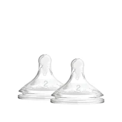 Dr. Brown's Options+ Medium Flow Wide-Neck Baby Bottle Silicone Nipple 3m+ x2