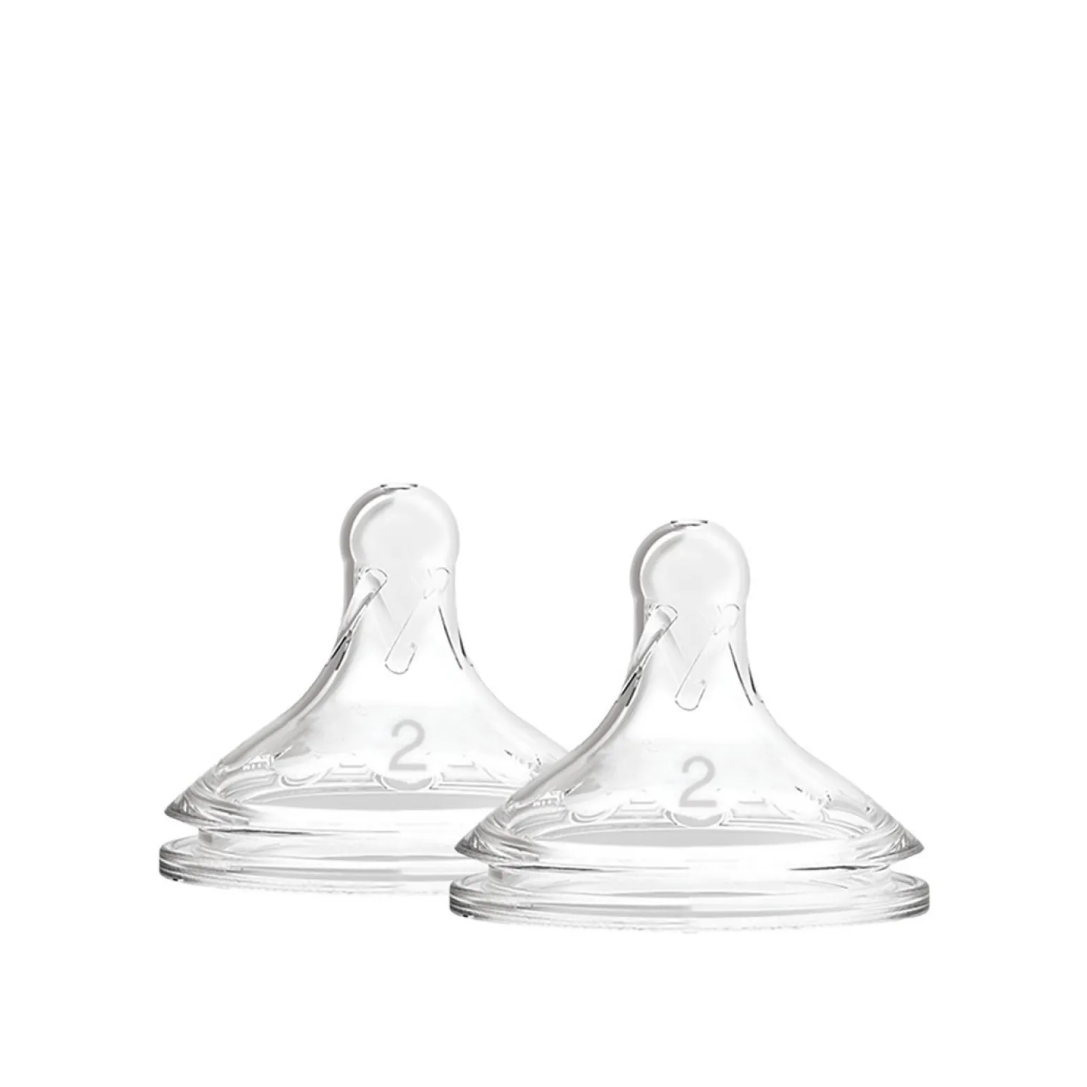 Dr. Brown's Options+ Medium Flow Wide-Neck Baby Bottle Silicone Nipple 3m+ x2