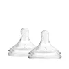 Dr. Brown's Options+ Medium-Fast Flow Wide-Neck Bottle Silicone Nipple 6m+ x2
