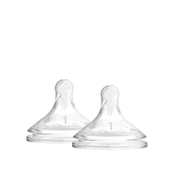 Dr. Brown's Options+ Slow Flow Wide-Neck Baby Bottle Silicone Nipple 0m+ x2