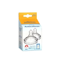 Dr. Brown's Options+ Slow Flow Wide-Neck Baby Bottle Silicone Nipple 0m+ x2