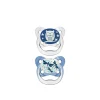 Dr. Brown's PreVent Contoured Glow in the Dark Pacifier 0-6m Blue x2