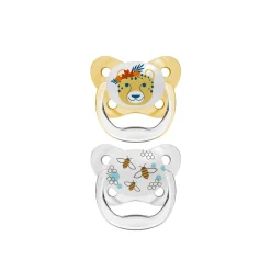 Dr. Brown's PreVent Contoured Pacifier 6-18m Yellow x2