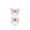 Dr. Brown's PreVent Contoured Glow in the Dark Pacifier 6-18m Pink x2