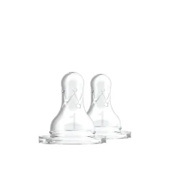 Dr. Brown's Slow Flow Narrow Baby Bottle Silicone Nipple 0m+ x2