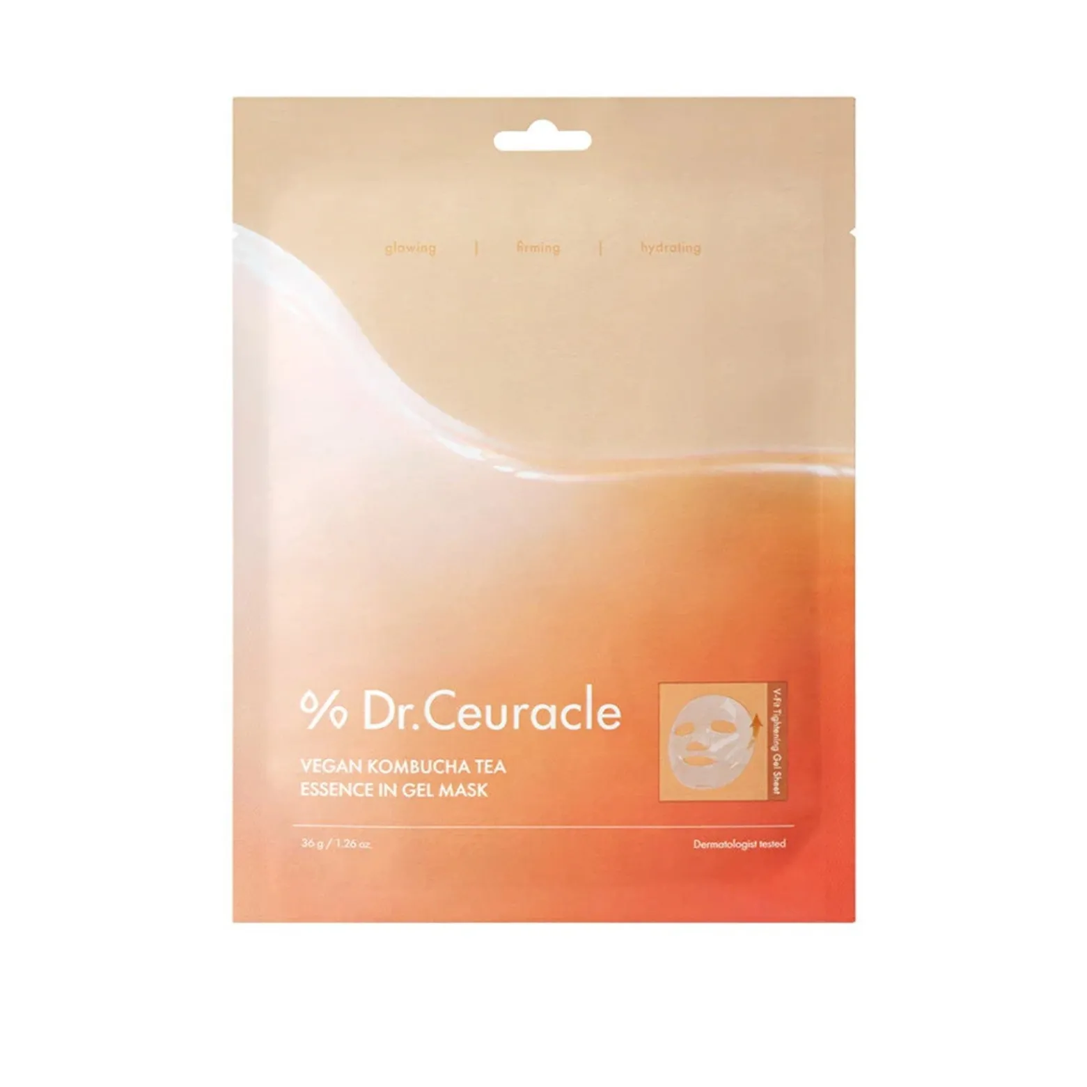 Dr. Ceuracle Vegan Kombucha Tea Essence In Gel Mask 36g (1.26oz)