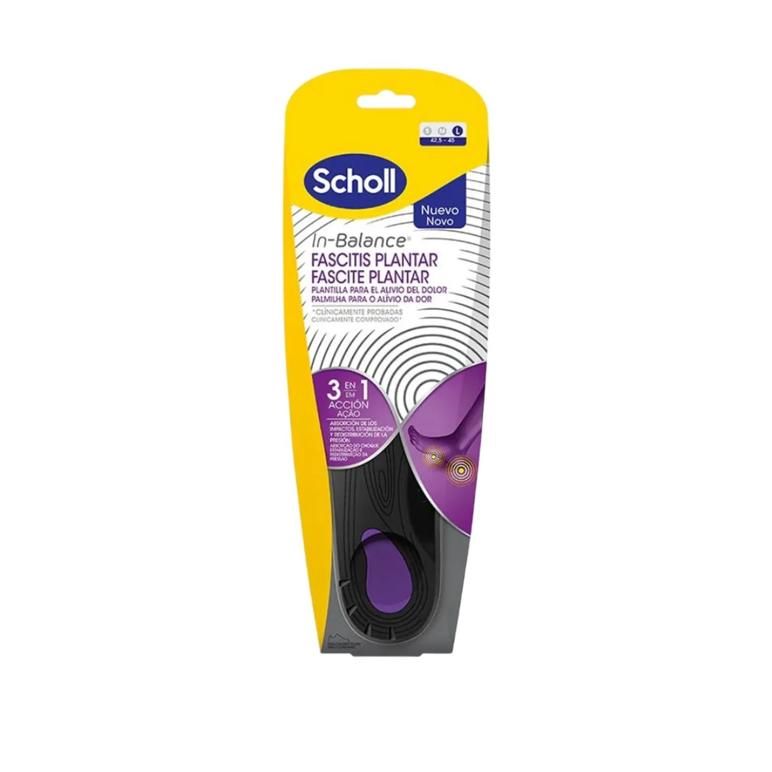 Dr Scholl In-Balance Plantar Fasciitis Pain Relief Insoles L x2