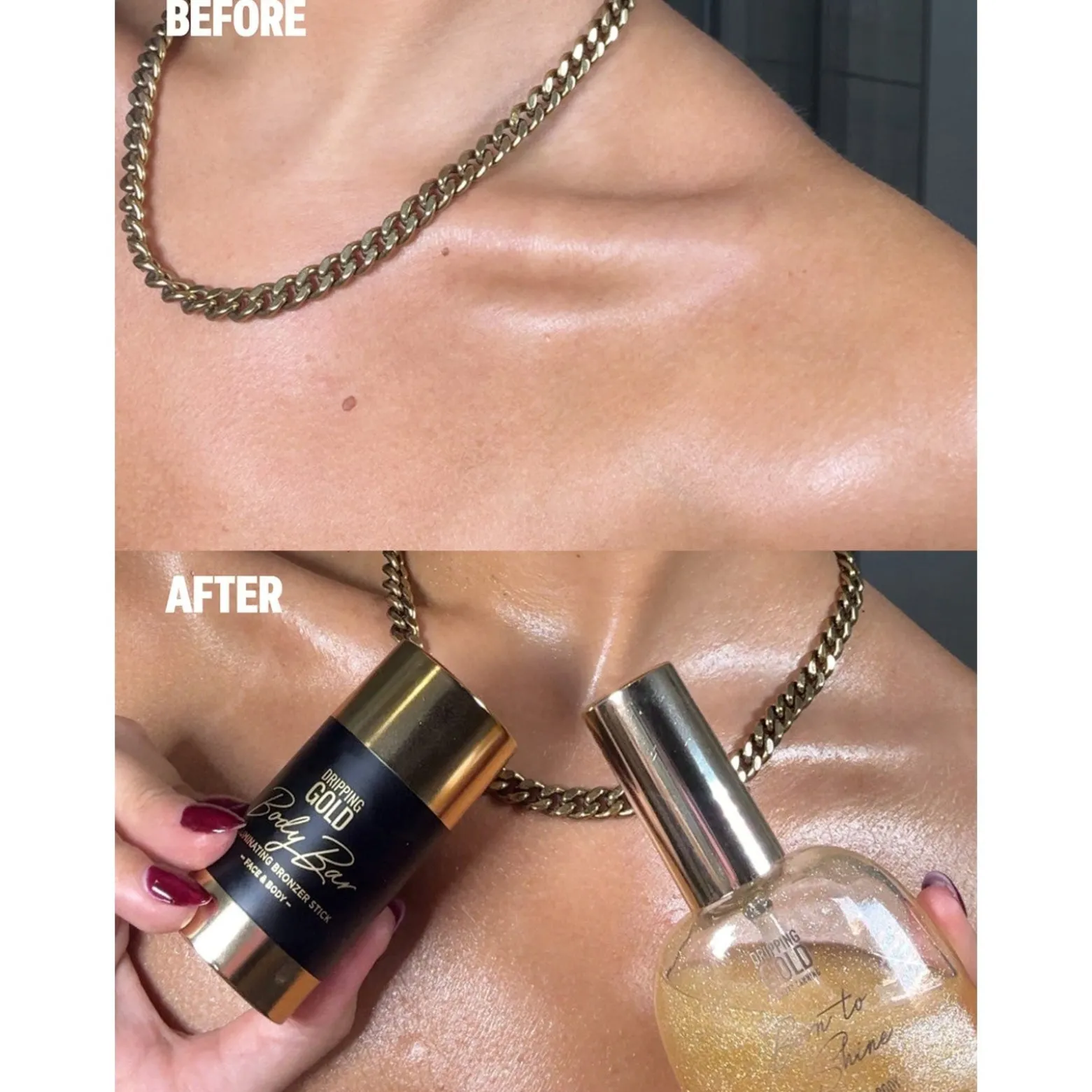 Dripping Gold Luxury Tanning Body Bar Illuminating Stick Champagne 36g (1.22floz)
