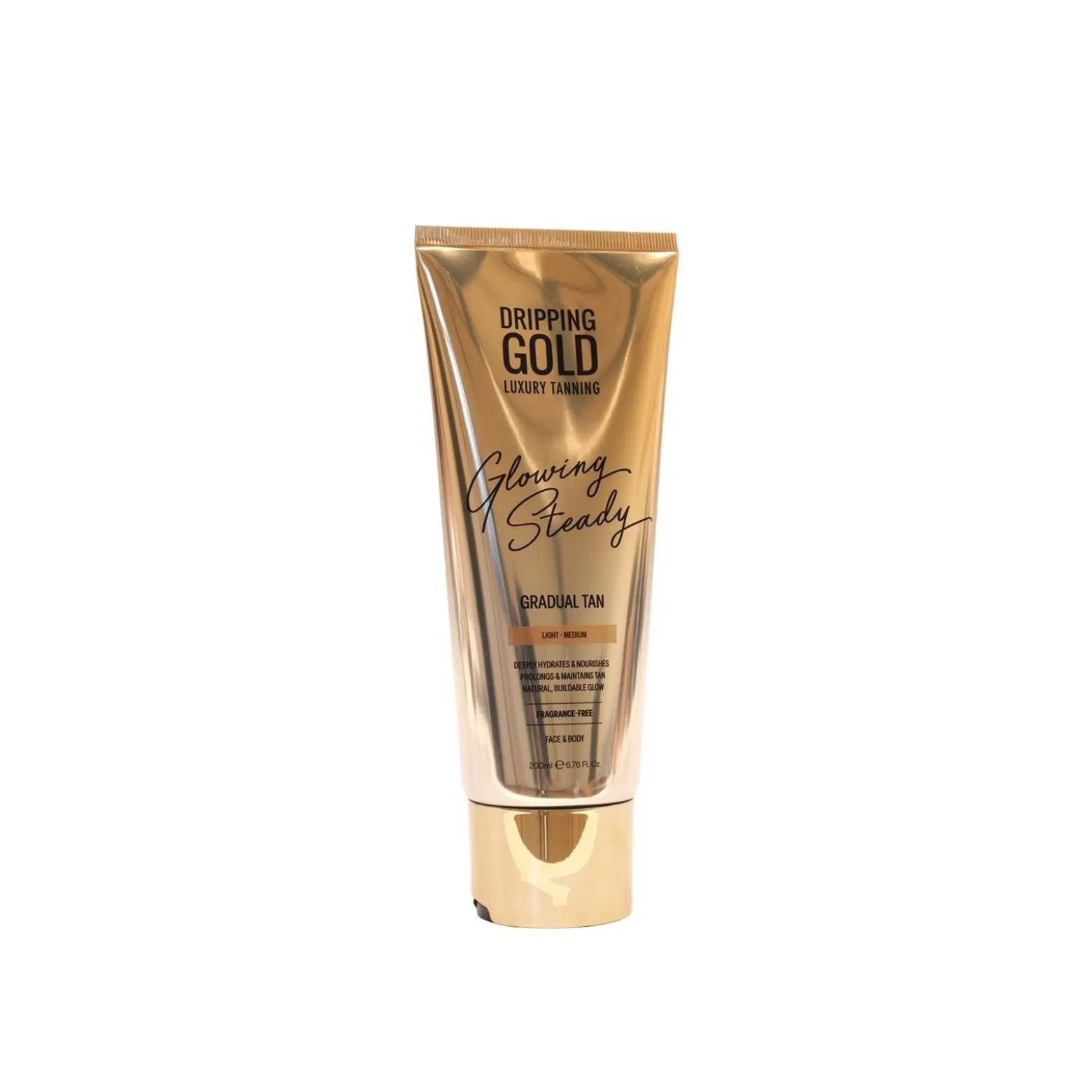 Dripping Gold Luxury Tanning Glowing Steady Gradual Tan Light-Medium 200ml (6.76floz)