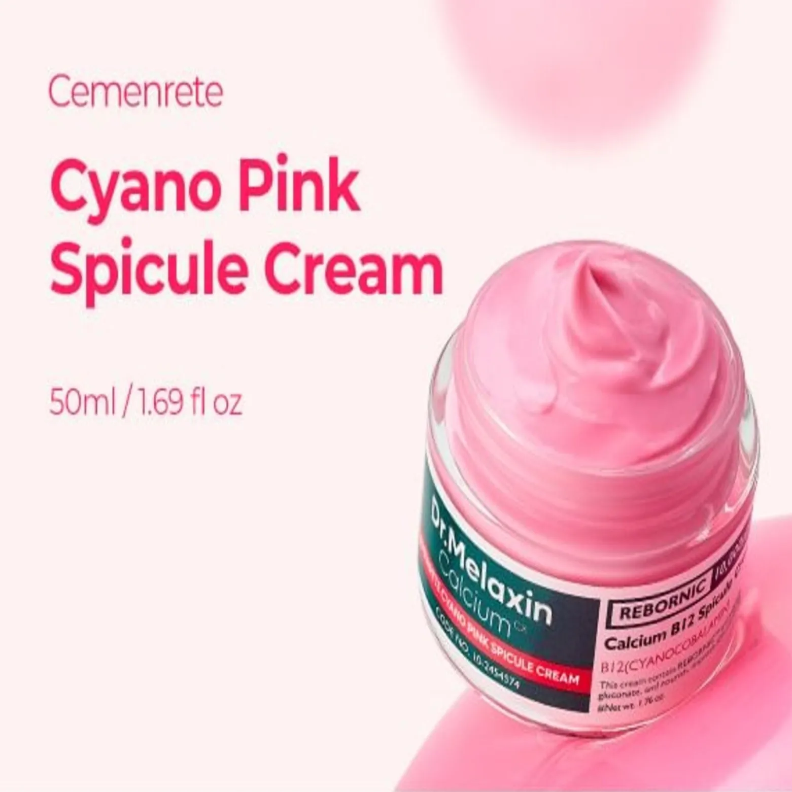 Dr.Melaxin Calcium Cemenrete Cyano Pink Spicule Cream 50g (1.76oz)