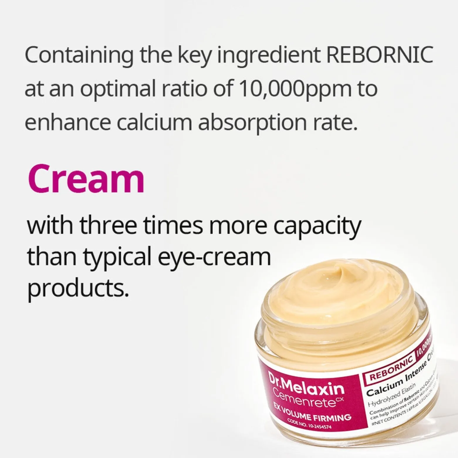 Dr.Melaxin Cemenrete Calcium Intense Cream 50ml (1.69floz)
