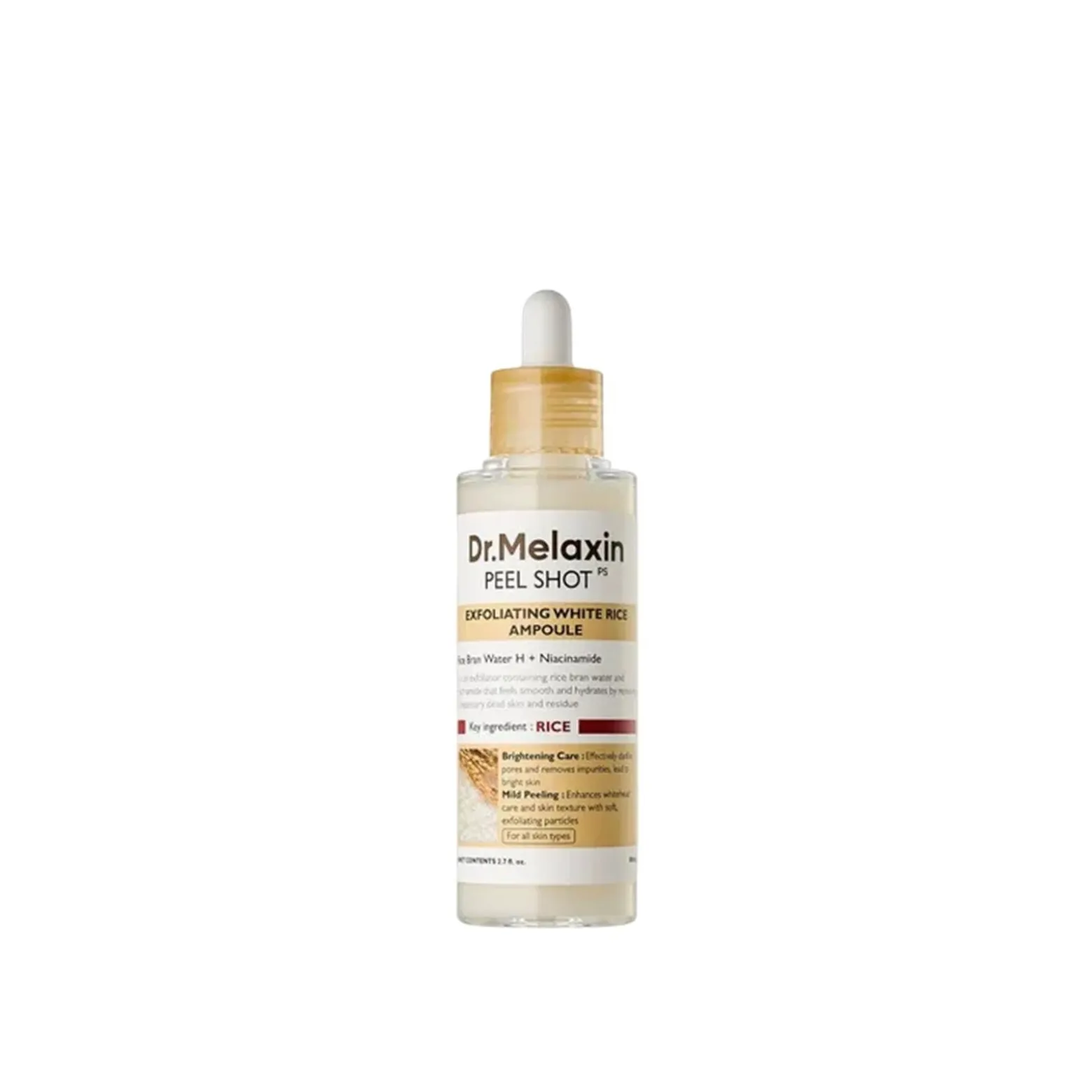 Dr.Melaxin Peel Shot Exfoliating White Rice Ampoule 80ml (2.70floz)
