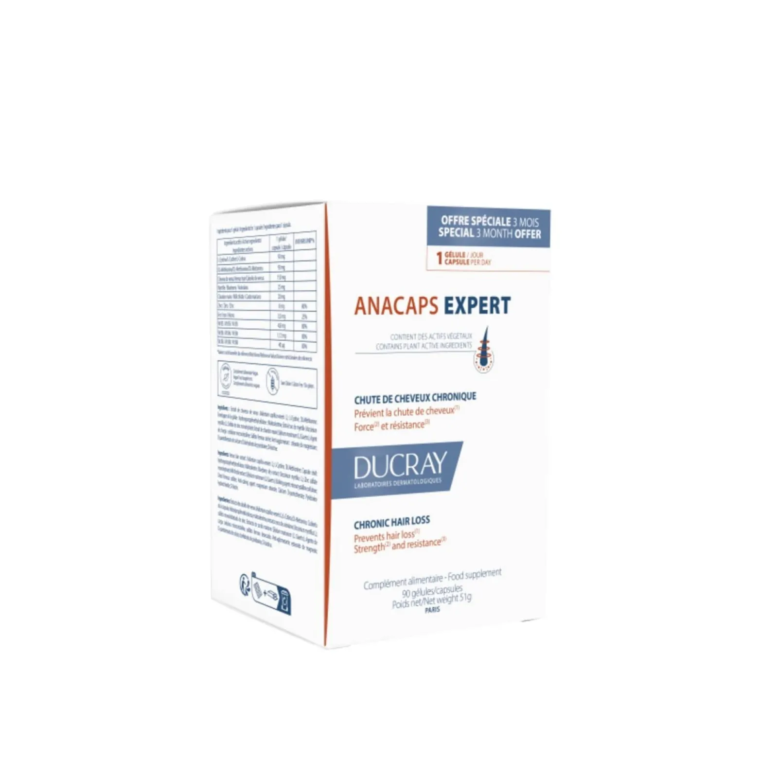 Ducray Anacaps Expert for Chronic Hair Loss 3x30