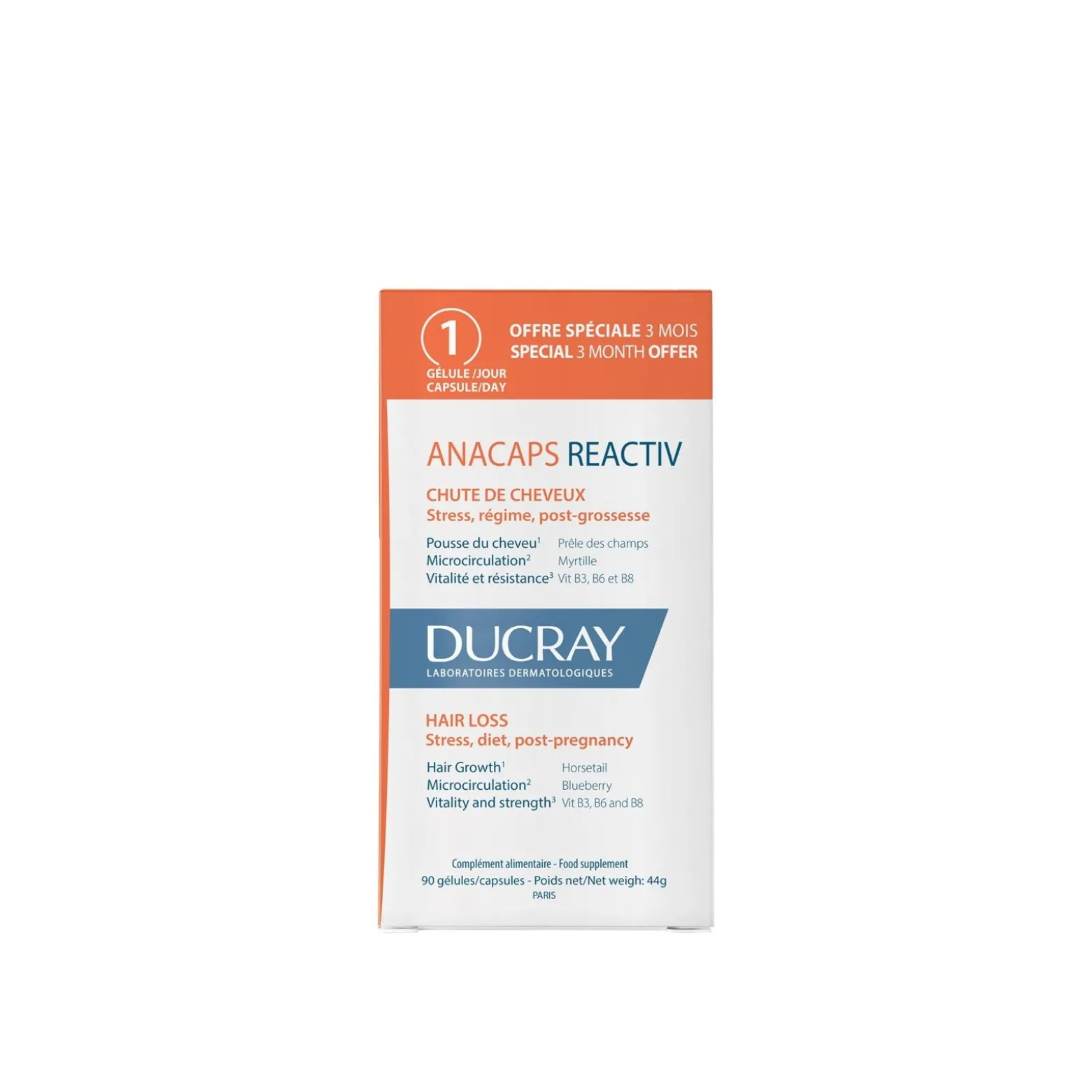 Ducray Anacaps Reactiv for Hair Loss x90