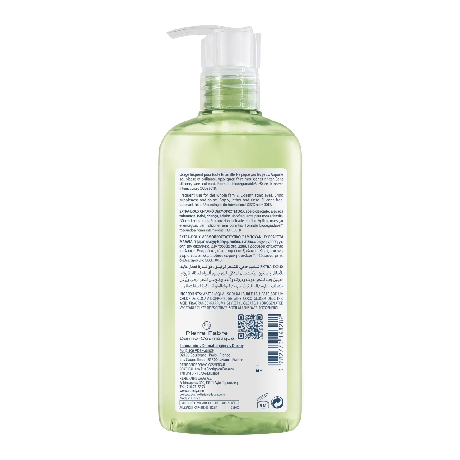 Ducray Extra-Doux Dermo-Protective Shampoo 400ml (13.53floz)