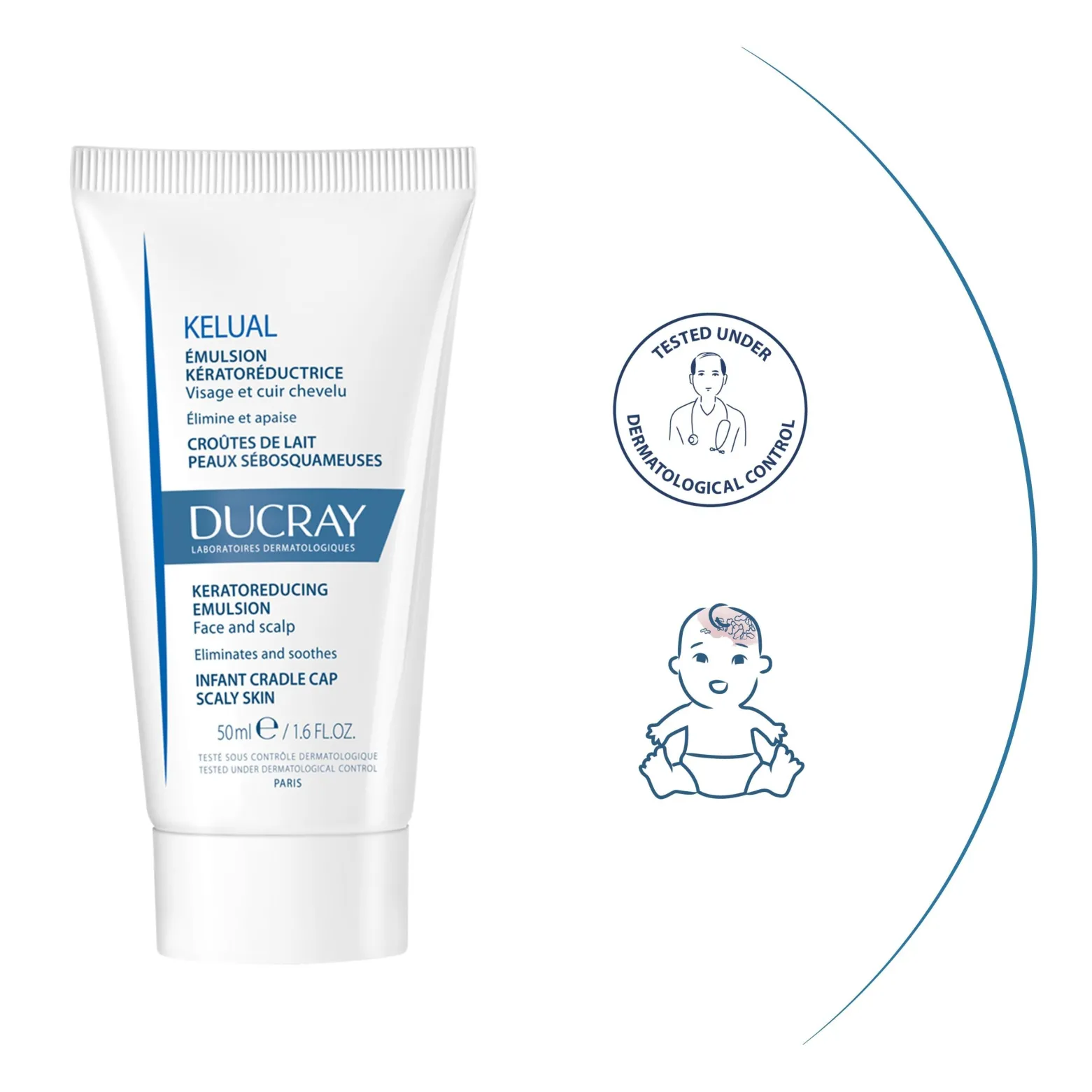 Ducray Kelual Keratoreducing Emulsion Face & Scalp 50ml (1.69floz)