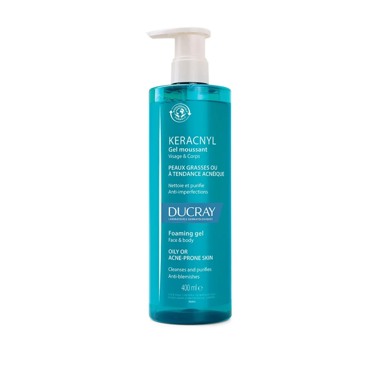 Ducray Keracnyl Foaming Gel Acne-Prone Skin 400ml (13.53floz)