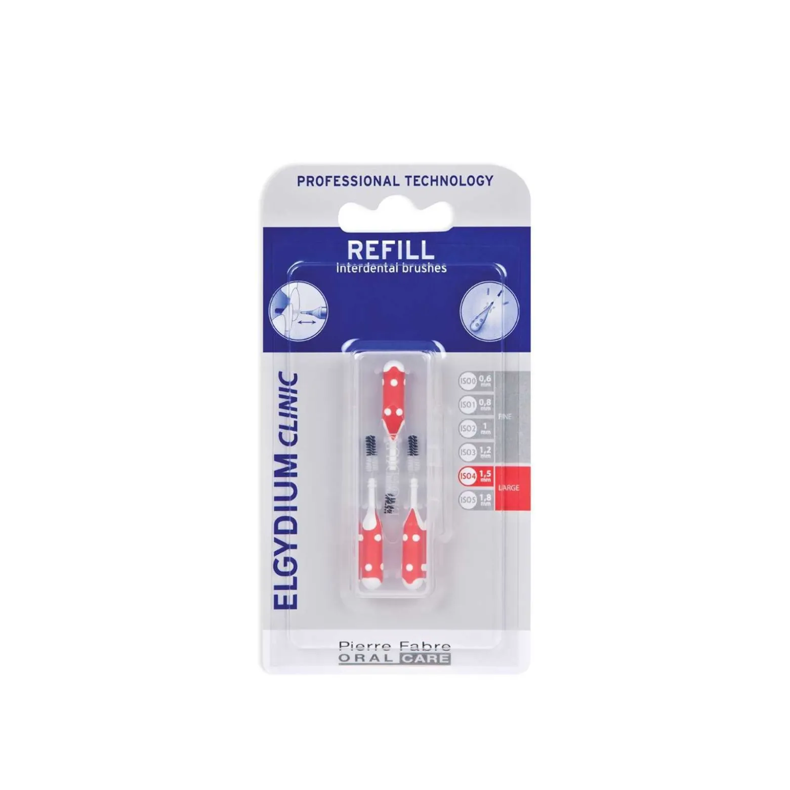 Elgydium Clinic Interdental Brushes Refill ISO 4 x3