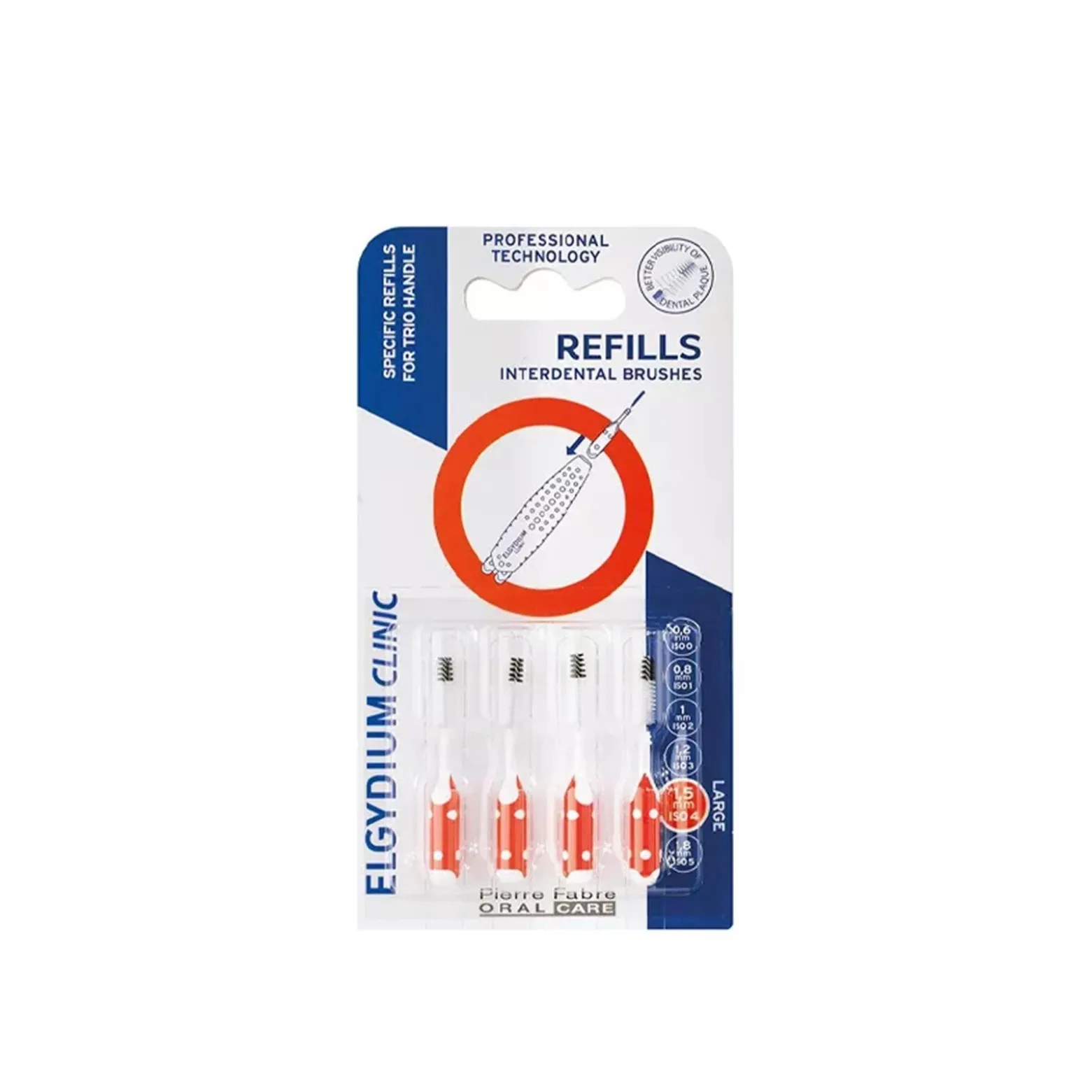 Elgydium Clinic Interdental Brushes Refill ISO 4 x4