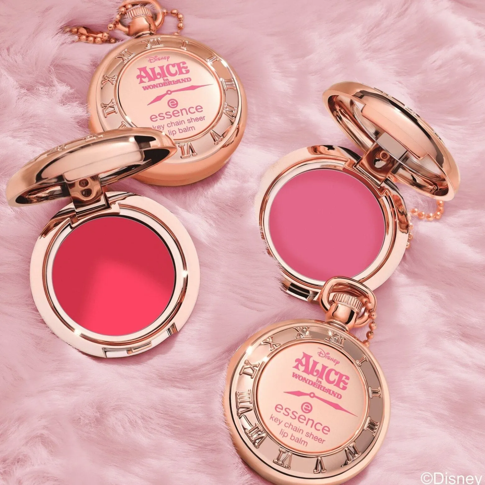 essence Disney Alice in Wonderland Key Chain Sheer Lip Balm 01 Late But Cute 1.35g (0.04oz)