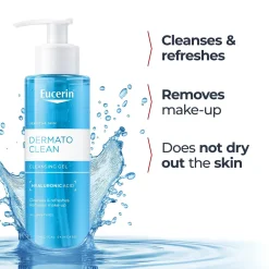 Eucerin DermatoCLEAN Cleansing Gel Hyaluronic Acid 200ml (6.76floz)