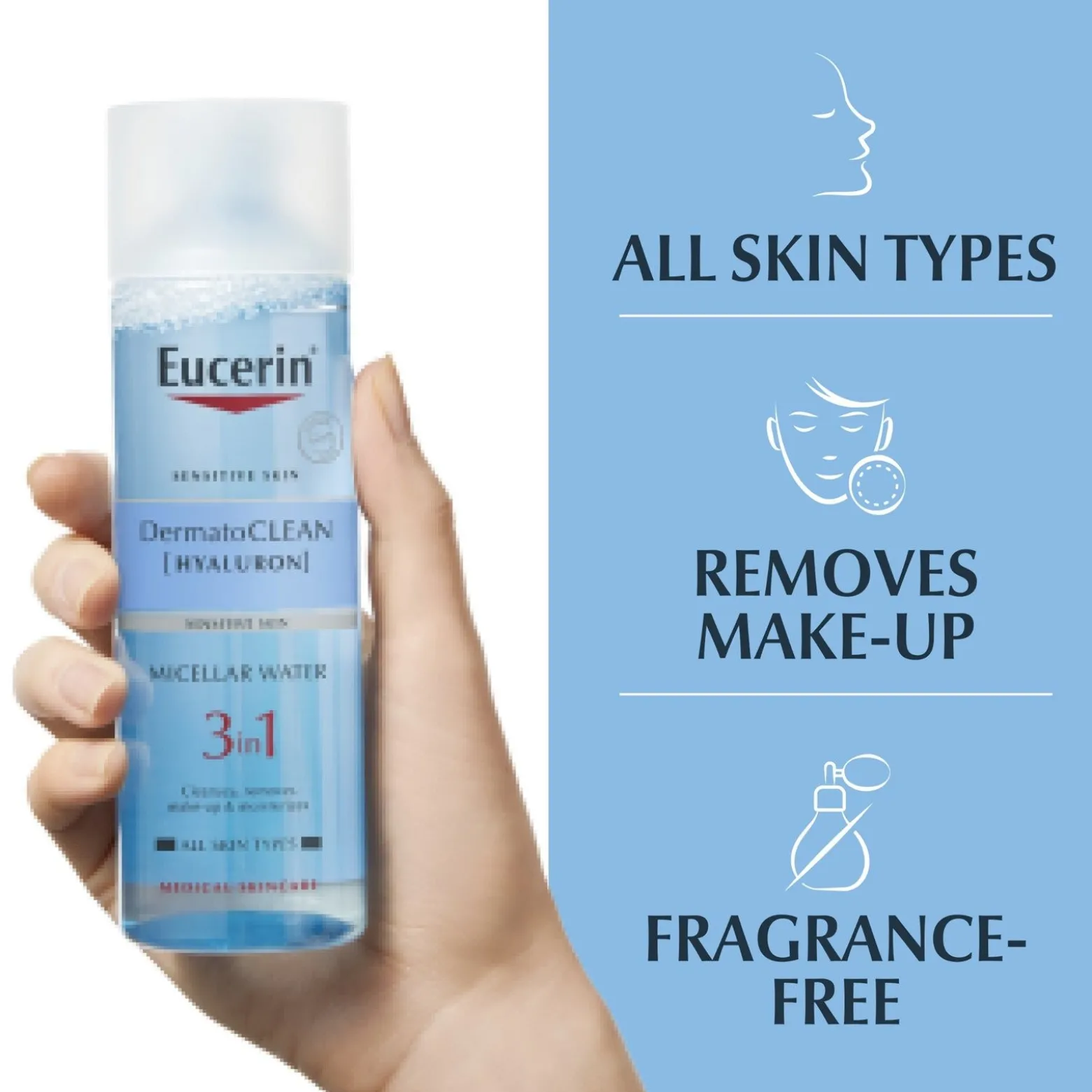 Eucerin DermatoCLEAN 3-In-1 Micellar Water 200ml (6.76floz)