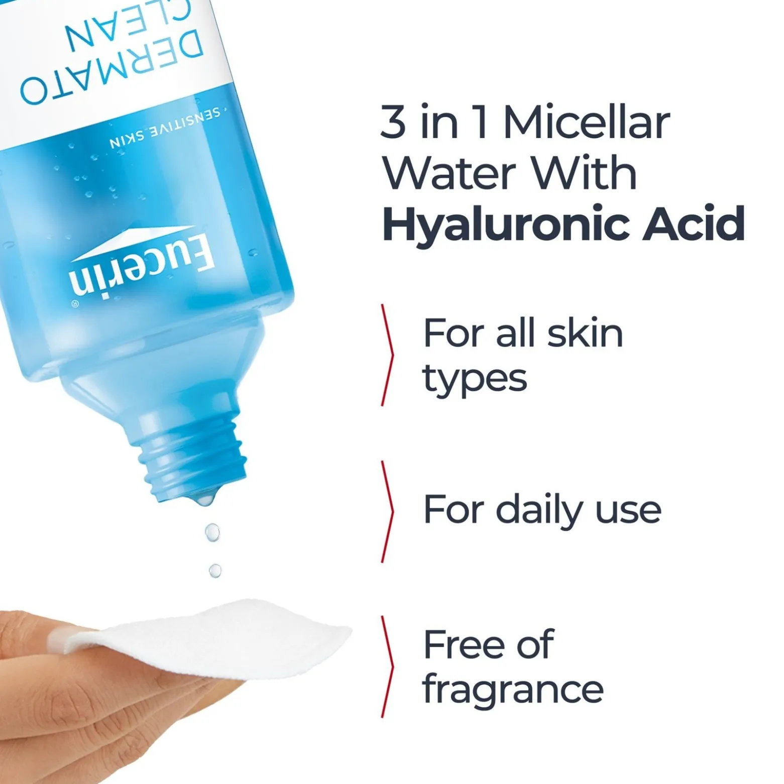 Eucerin DermatoCLEAN 3-In-1 Micellar Water 200ml (6.76floz)