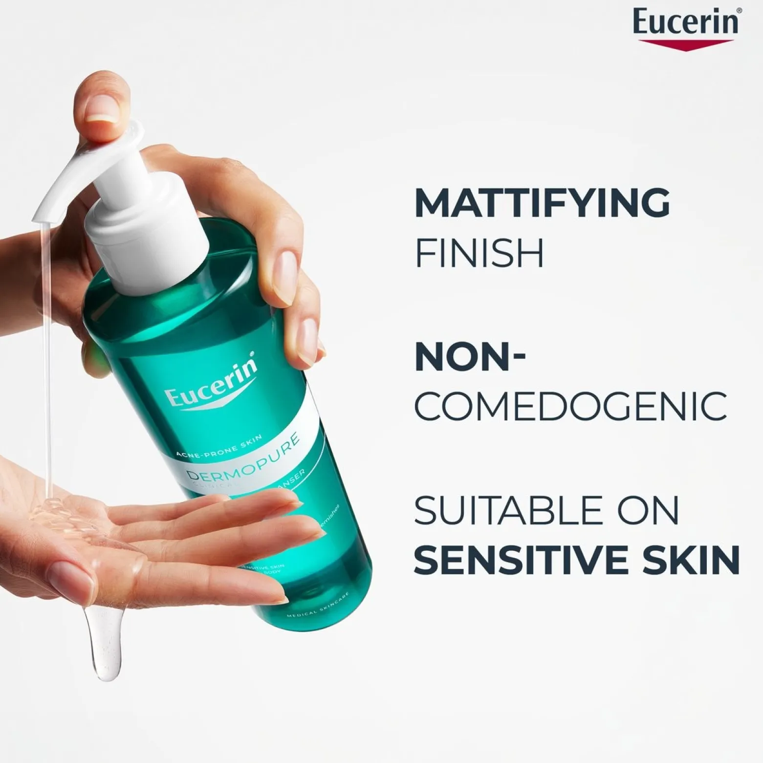 Eucerin DERMOPURE Clinical Purifying Cleansing Gel Acne-Prone Skin 200ml (6.76floz)